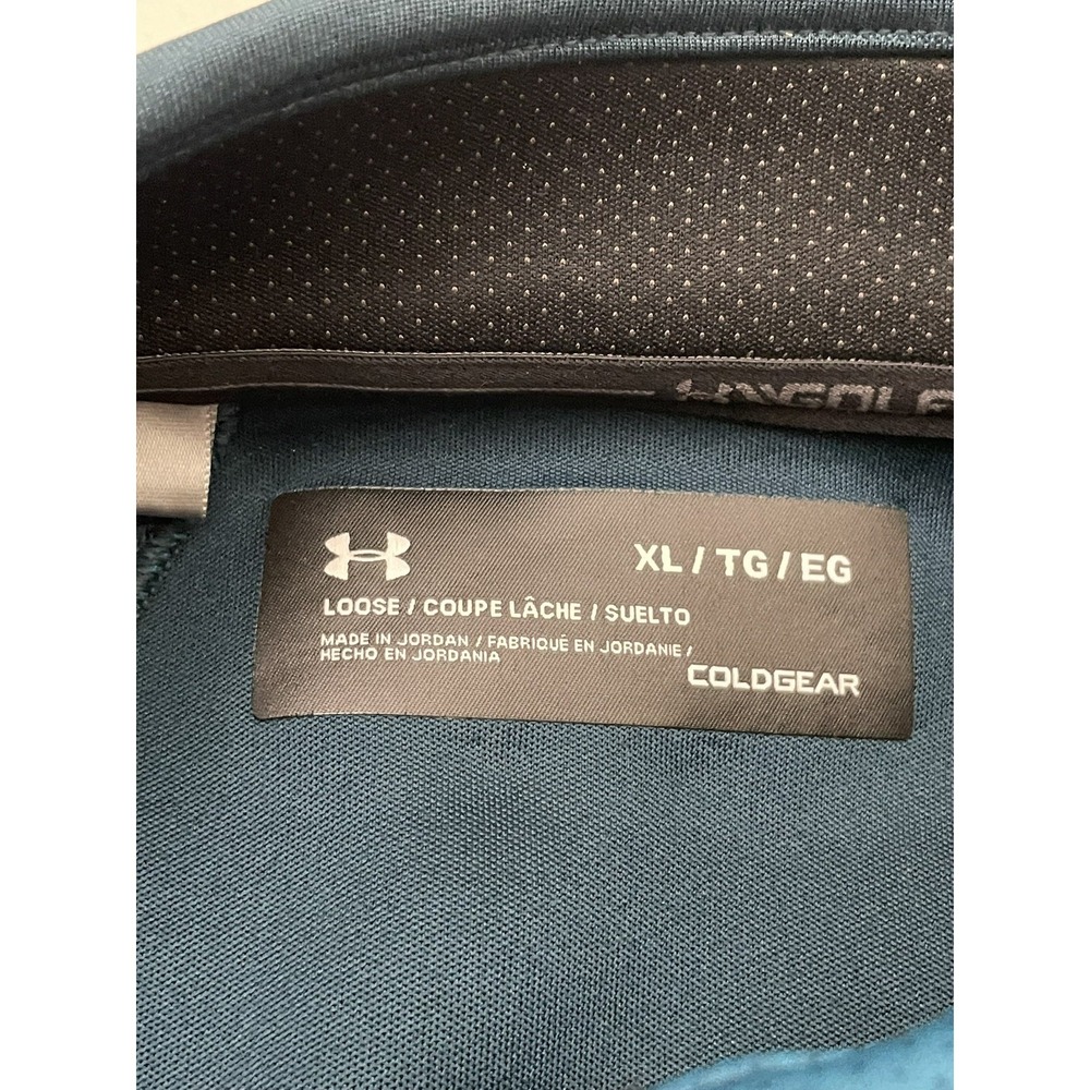 Under Armour UA Storm Daytona 1/2 Zip Golf Pullover XL Blue Wicking Pockets - Picture 5 of 8